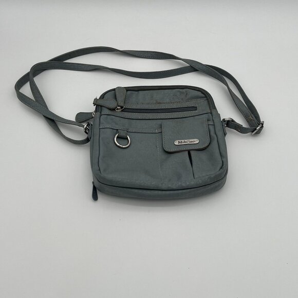MultiSac Gray Crossbody Purse With Multiple Compartments & Adjustable Strap - Picture 3 of 7